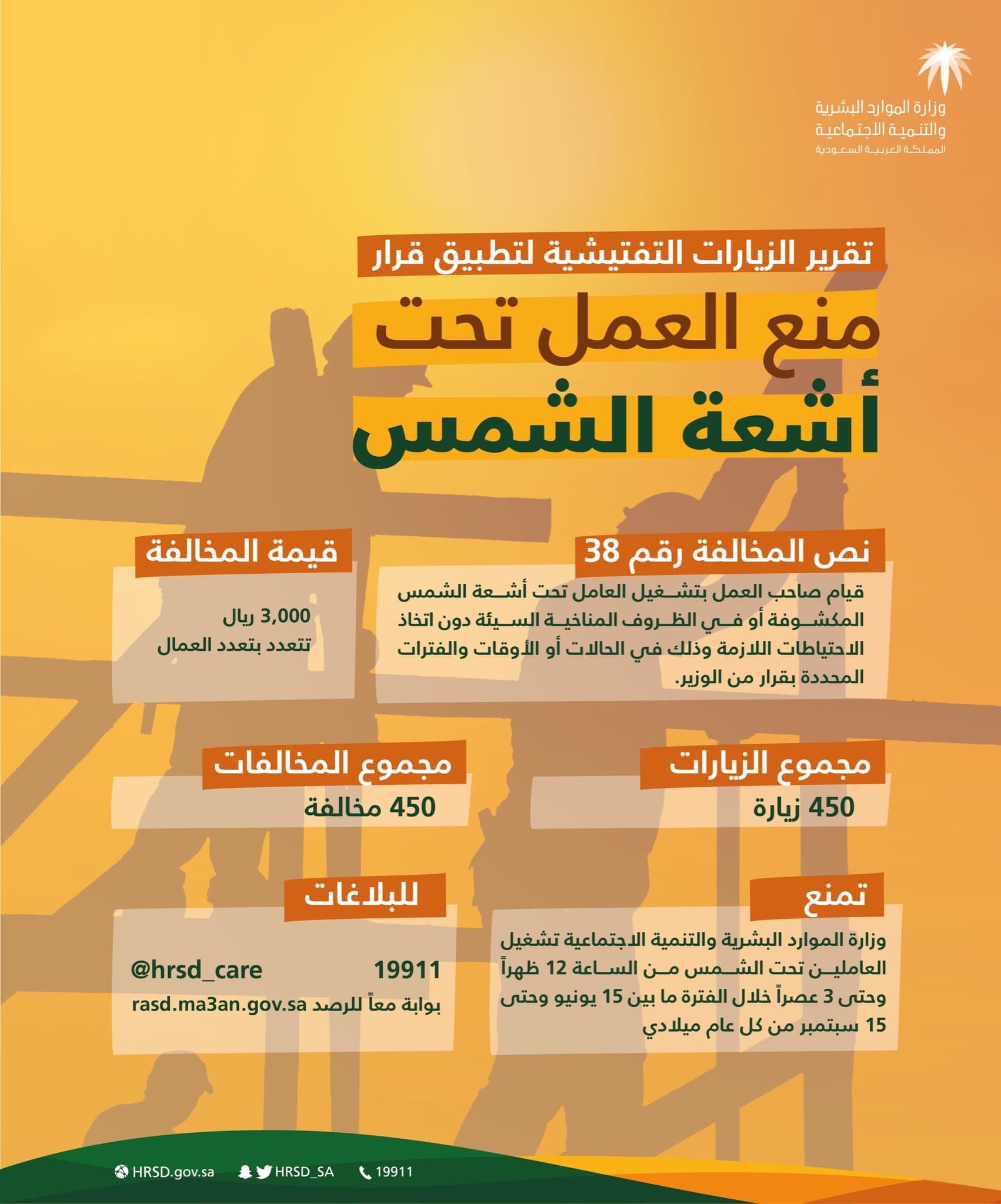 مخاطر العمل تحت أشعة الشمس
