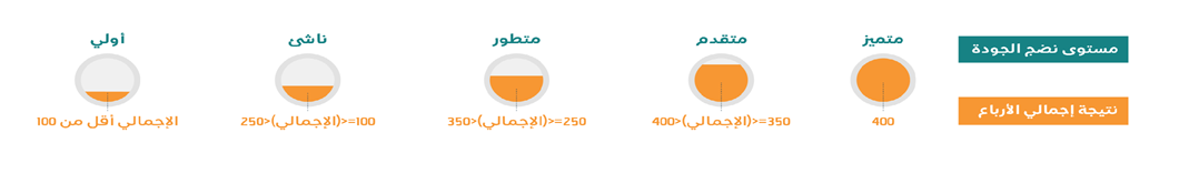 صورة تصنيف مستويات نضج الجودة
