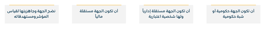 صورة توضح معايير أداء الجهات الحكومية المتبعة